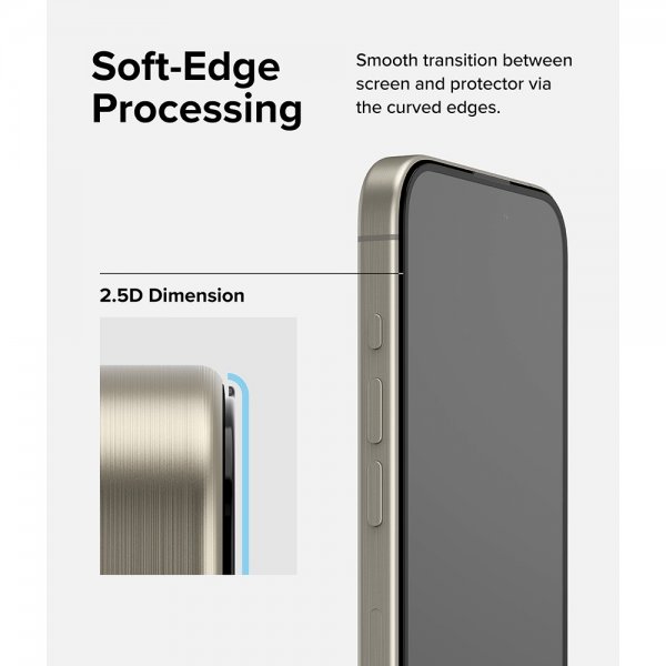 Ringke iPhone 15 Pro Skärmskydd Easy Slide 2-pack