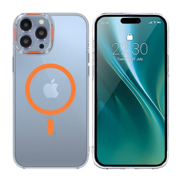 iPhone 15 Pro Skal TPU MagSafe Orange
