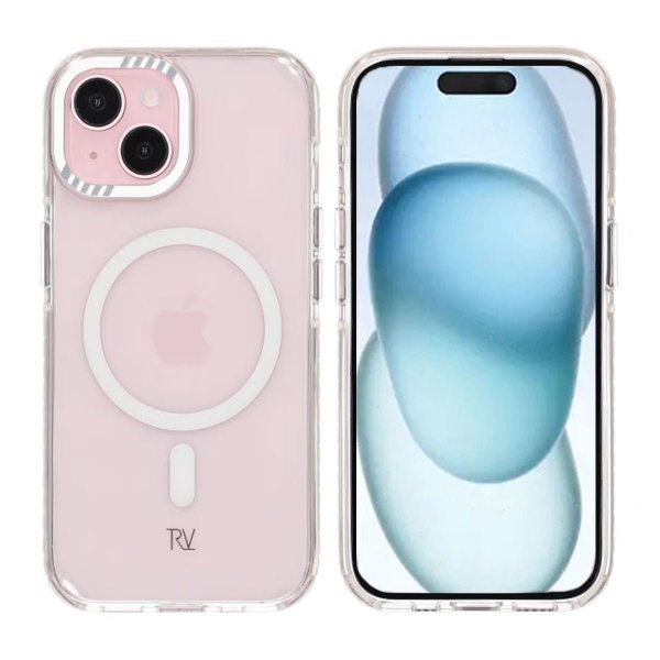 Rvelon iPhone 15 Skal Förstärkta Hörn Vit