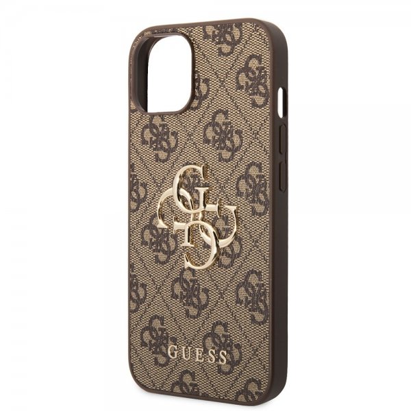 Guess iPhone 15 Skal 4G Logo Brun