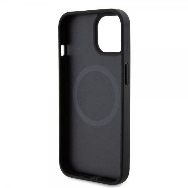 Ferrari iPhone 15 Skal Carbon PU Leather MagSafe Svart