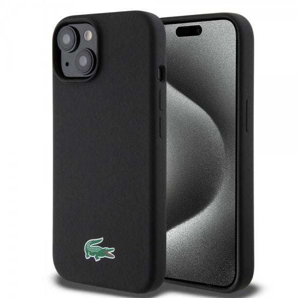 Lacoste iPhone 15 Plus Skal Croc Logo MagSafe Svart