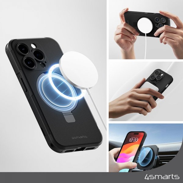 4smarts iPhone 15 Skal Defend Case Magic Stand MagSafe