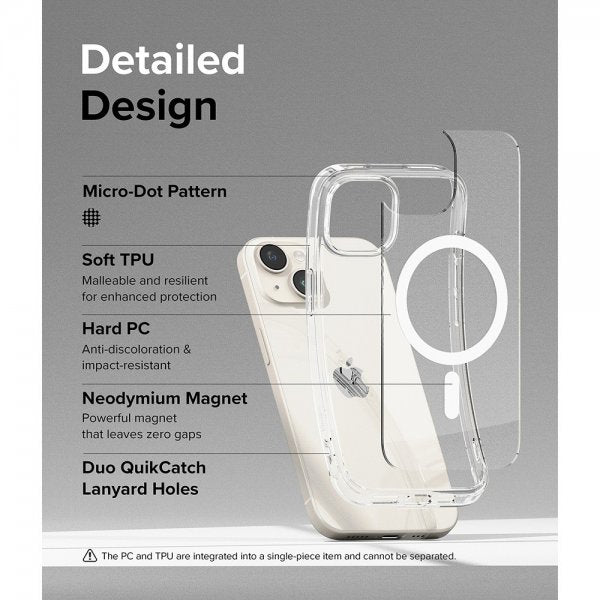 Ringke iPhone 15 Skal Fusion Magnetic Clear