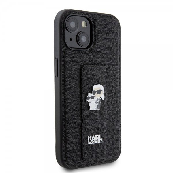 Karl Lagerfeld iPhone 15 Skal Grip Stand Function Svart