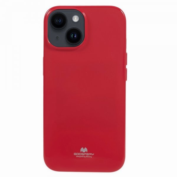 Mercury iPhone 15 Skal Jelly Glitter Magenta