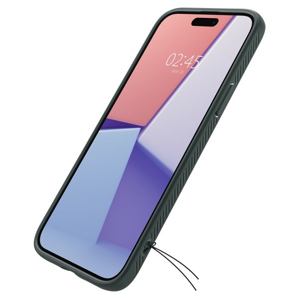 Spigen iPhone 15 Skal Liquid Air Abyss Green