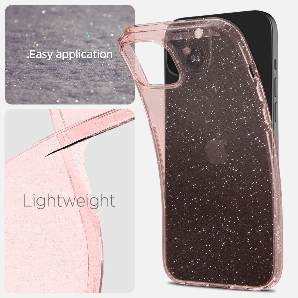 Spigen iPhone 15 Skal Liquid Crystal Glitter Rose Quartz