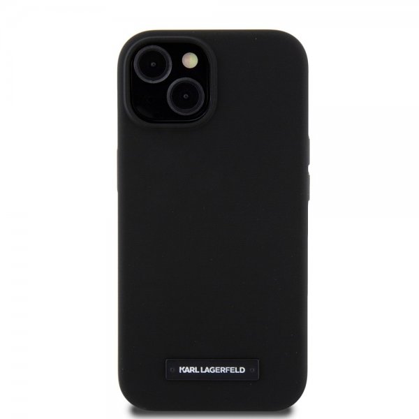 Karl Lagerfeld iPhone 15 Skal Liquid Silicone MagSafe Svart