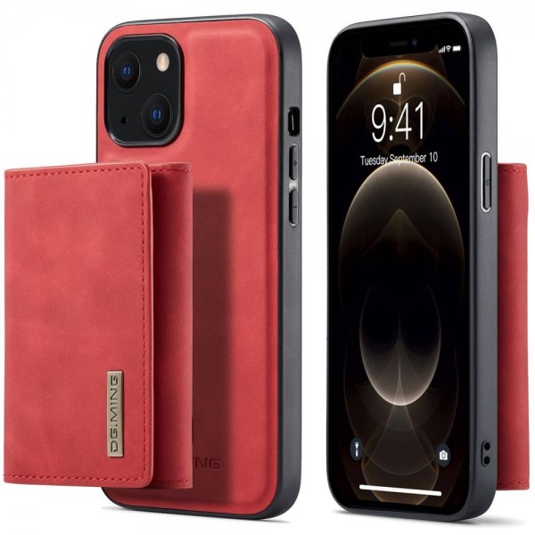 Dg.Ming iPhone 15 Skal M1 Series Löstagbar Korthållare Röd