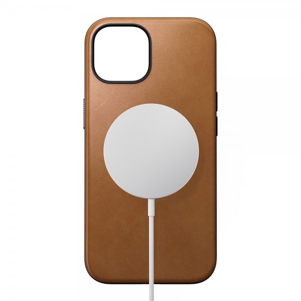 Nomad iPhone 15 Skal Modern Leather Case English Tan