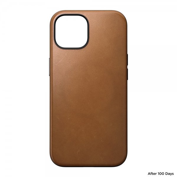 Nomad iPhone 15 Skal Modern Leather Case English Tan