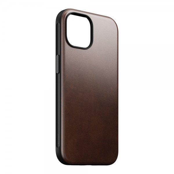Nomad iPhone 15 Skal Modern Leather Case Horween Rustic Brown