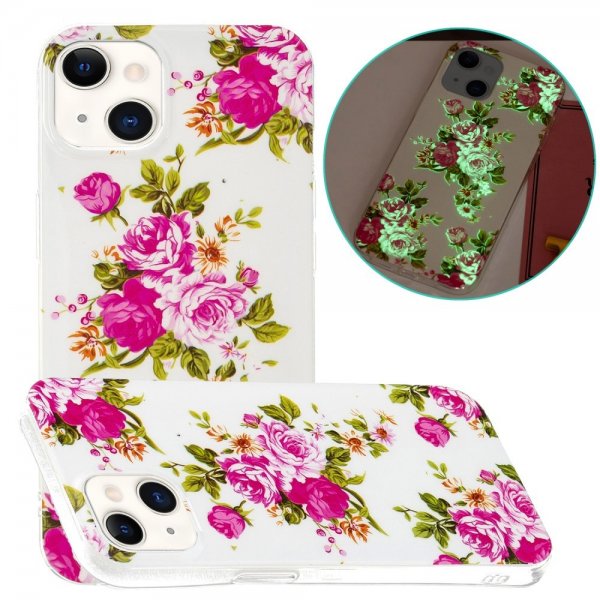 iPhone 15 Skal Motiv Rosor Vit