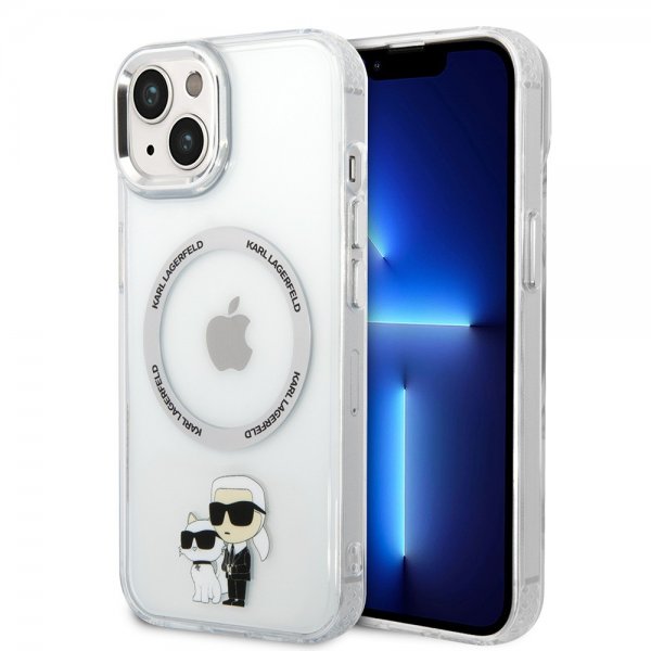 Karl Lagerfeld iPhone 15 Skal NFT Karl & Choupette Transparent