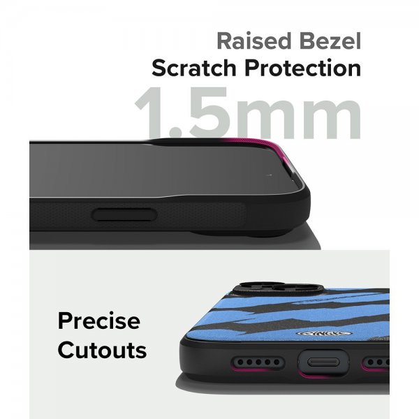 Ringke iPhone 15 Skal Onyx Design Blue Brush