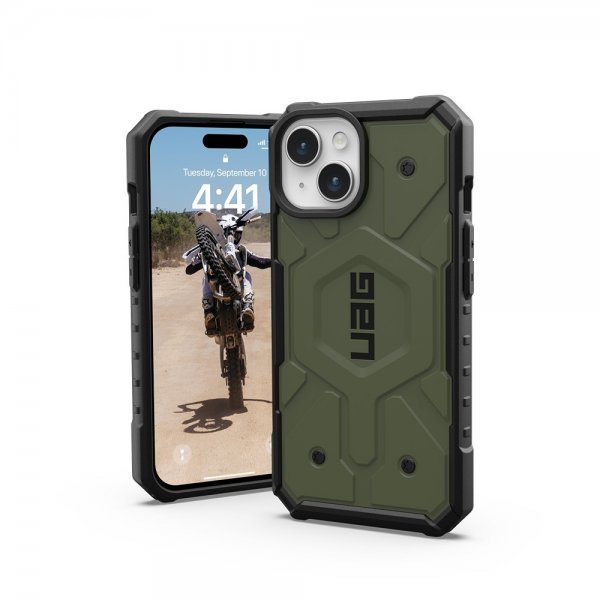 Urban Armor Gear (UAG) iPhone 15 Skal Pathfinder MagSafe Olive Drab