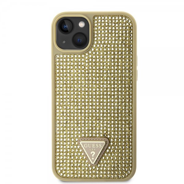 Guess iPhone 15 Skal Rhinestone Guld
