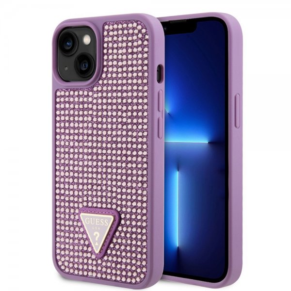 Guess iPhone 15 Skal Rhinestone Lila