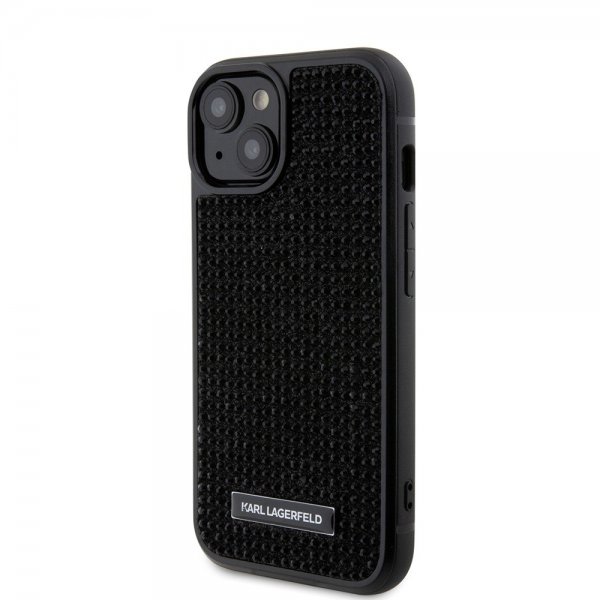 Karl Lagerfeld iPhone 15 Skal Rhinestone Svart