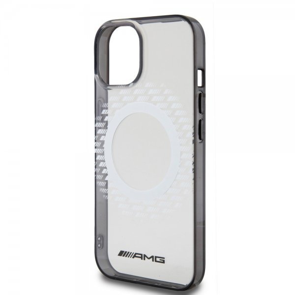 Mercedes Benz iPhone 15 Skal Rhombus Pattern MagSafe AMG Transparent