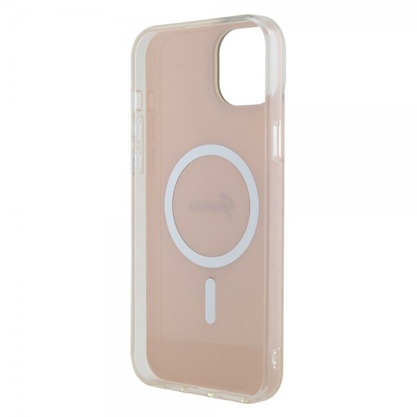 Guess iPhone 15 Skal Script MagSafe Rosa