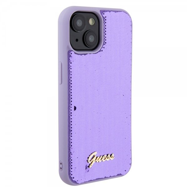 Guess iPhone 15 Skal Sequin Lila