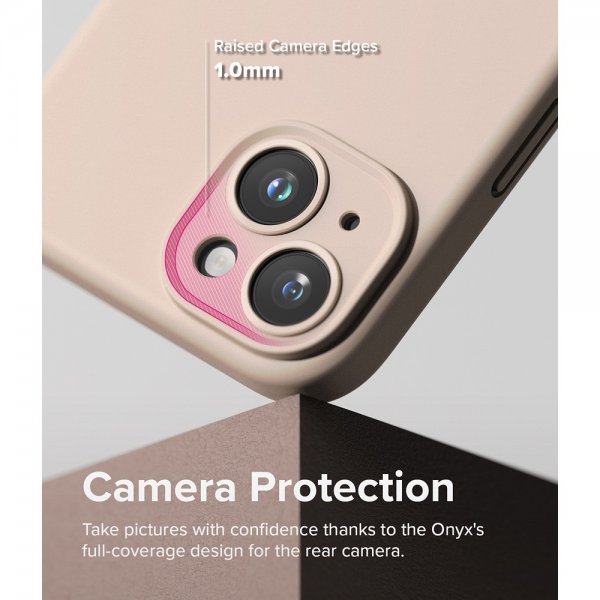Ringke iPhone 15 Skal Silicone Magnetic Pink Sand