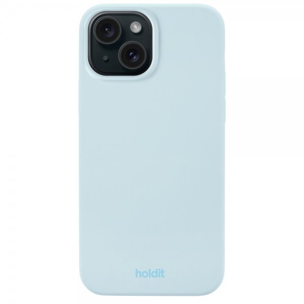 Holdit iPhone 15 Skal Silikon Mineral Blue