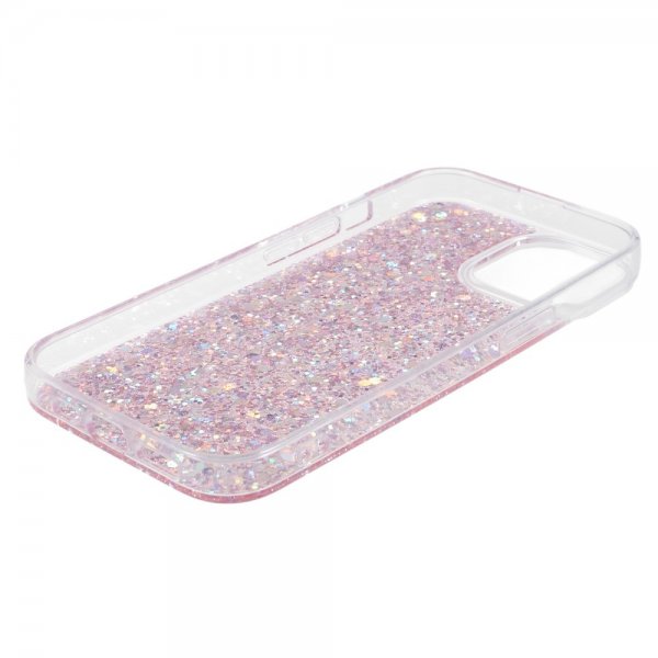 Nordic Covers iPhone 15 Skal Sparkle Series Blossom Pink