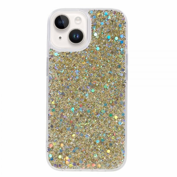 Nordic Covers iPhone 15 Skal Sparkle Series Citrine Gold