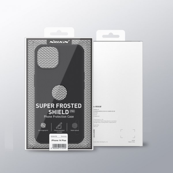 Nillkin iPhone 15 Skal Super Frosted Shield Pro Logo Hole Blå