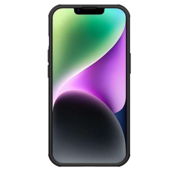 Nillkin iPhone 15 Skal Super Frosted Shield Pro Logo Hole Svart