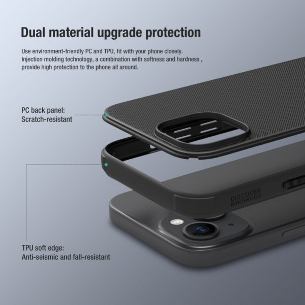Nillkin iPhone 15 Skal Super Frosted Shield Pro Röd