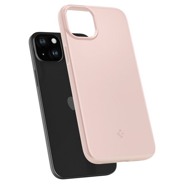 Spigen iPhone 15 Skal Thin Fit Pink Sand