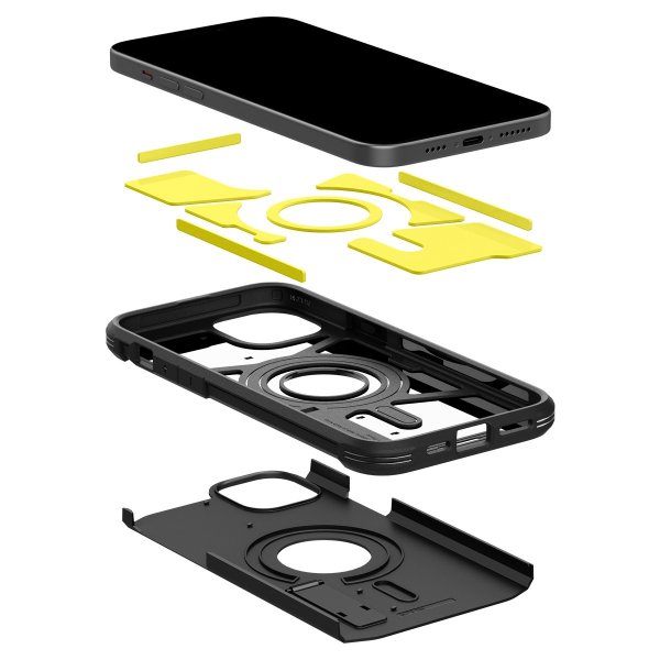 Spigen iPhone 15 Skal Tough Armor MagFit Svart
