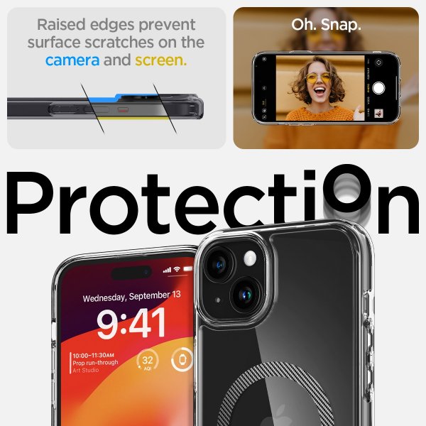 Spigen iPhone 15 Skal Ultra Hybrid MagFit Carbon Fiber