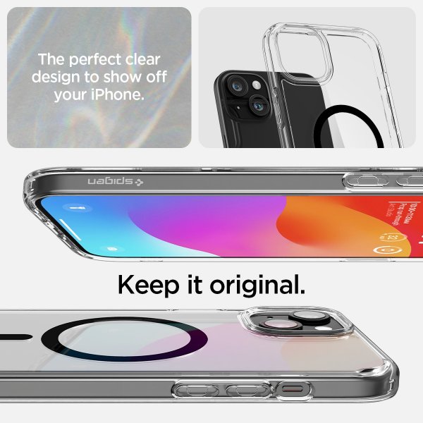 Spigen iPhone 15 Skal Ultra Hybrid MagFit Svart