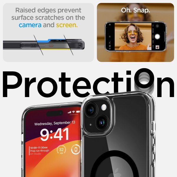 Spigen iPhone 15 Skal Ultra Hybrid MagFit Svart