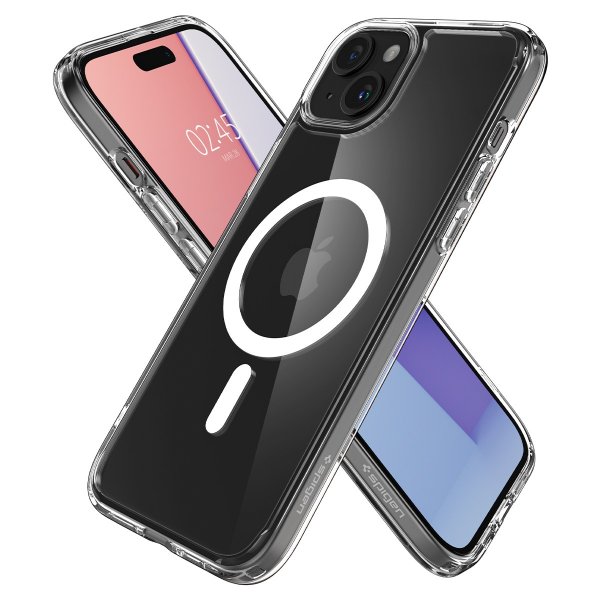 Spigen iPhone 15 Skal Ultra Hybrid MagFit Vit