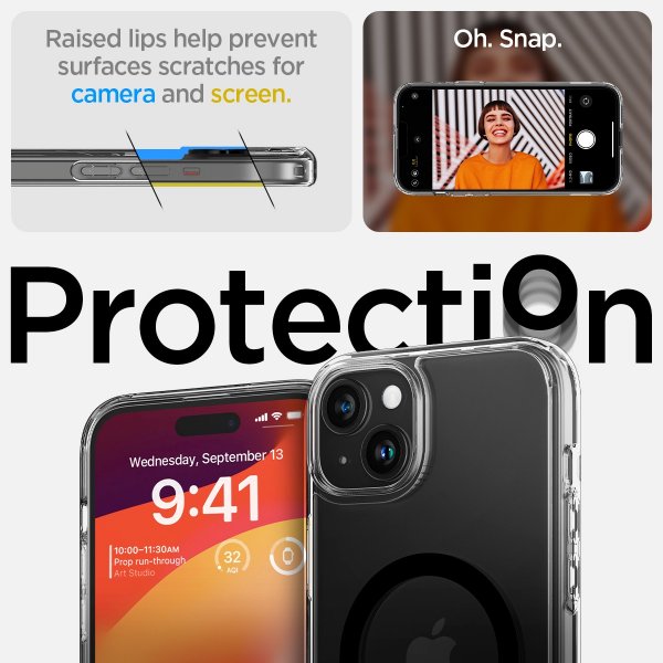 Spigen iPhone 15 Skal Ultra Hybrid S MagFit Svart