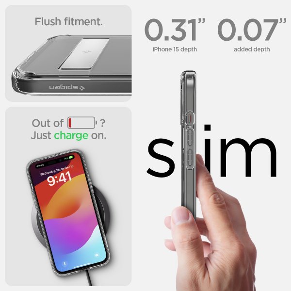 Spigen iPhone 15 Skal Ultra Hybrid S MagFit Svart