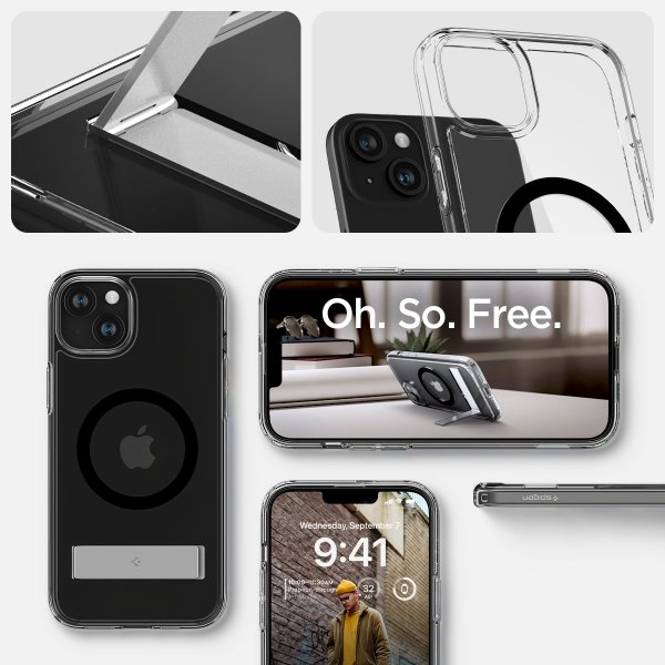 Spigen iPhone 15 Skal Ultra Hybrid S MagFit Svart
