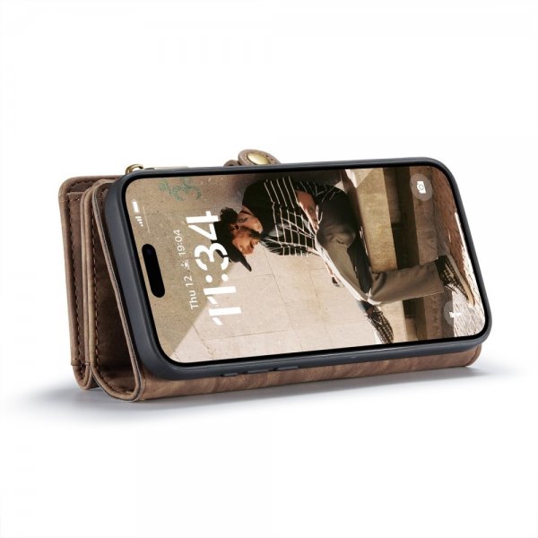 CaseMe iPhone 16 Fodral 008 Series Löstagbart Skal Brun