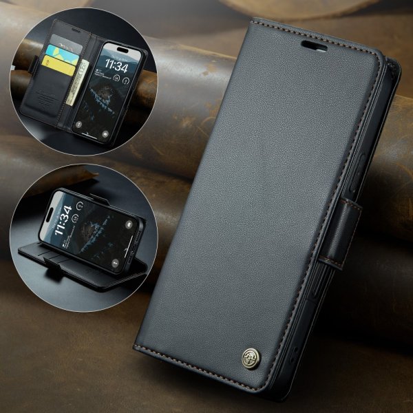 CaseMe iPhone 16 Fodral 023 Series Svart