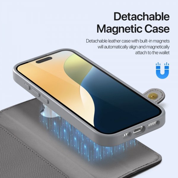 Dux Ducis iPhone 16 Fodral 2-i-1 Lawa Series MagSafe Grå