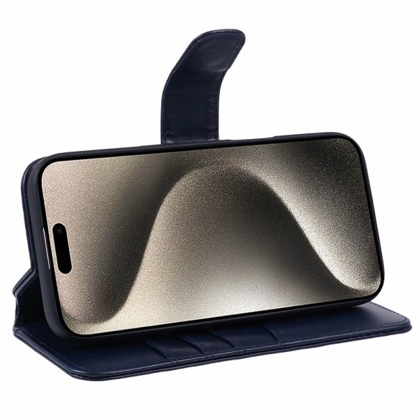 Nordic Covers iPhone 16 Fodral Essential Leather Heron Blue