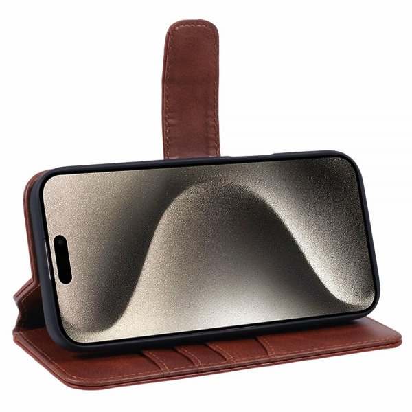 Nordic Covers iPhone 16 Fodral Essential Leather Maple Brown