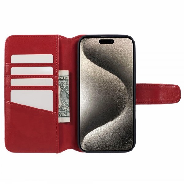 Nordic Covers iPhone 16 Fodral Essential Leather Poppy Red