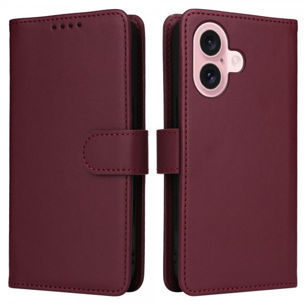 Betopnice iPhone 16 Fodral med Löstagbart Skal 005 Röd